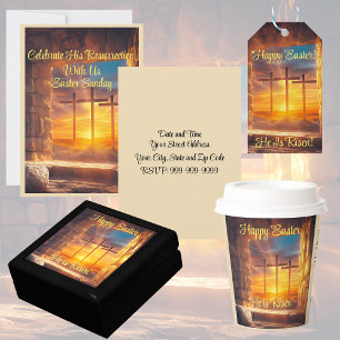 Cartão De Festividades Placa de Saudação de Celebração de Ressurreição de