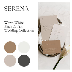 Convite de Casamento Rosa Bege Minimalista Elegant