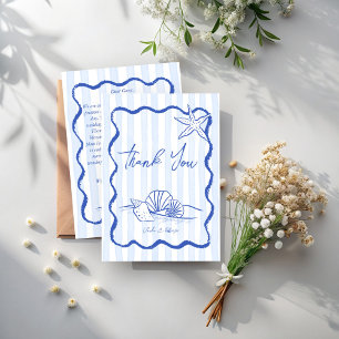 Convite Casamento de praia na orla azul com rsvp