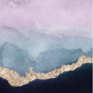 Convites para Chá de Casal de Agato Azul com Púrpu