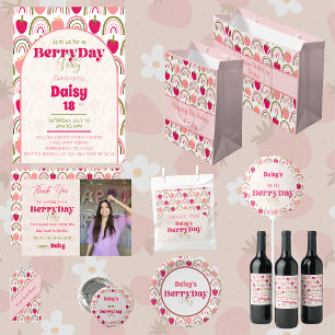 Prato De Papel Strawberry Fields Delight Birthday