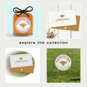 Cartão de visita de logotipo de abelhas