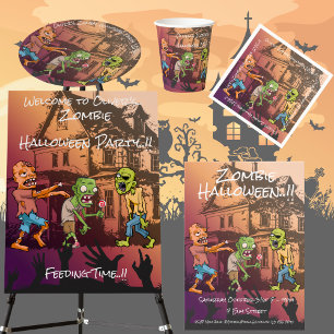 Convite Kids Zombie Festa de Halloween
