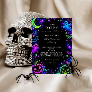 Bolsa Tote Celebração Luxuosa de Halloween em Neon
