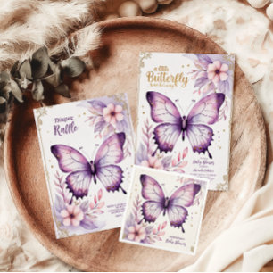 Convite Uma Pequena Borboleta Está A Caminho De Um Chá de 