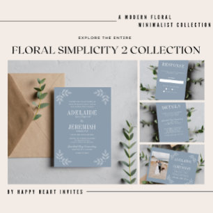 Convite Simplicidade Floral 2 Casamento Amora