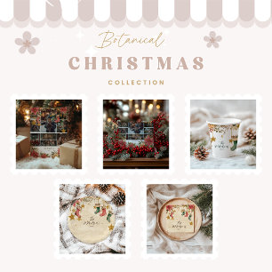 Cartão De Festividades Foto Rustic Stockand Poinsettias Christmas