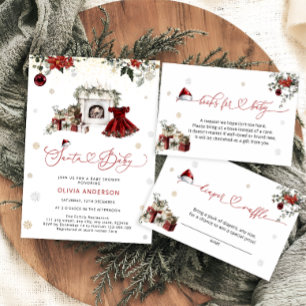 Cartão De Informações Papais noeis Livros de Natal para Bebê