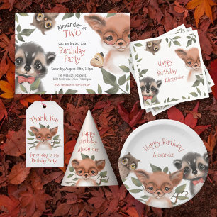 Convite Festa de aniversário de Criança de Animais da Flor