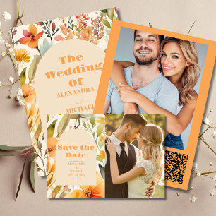 Flyer Casamento De Flores Selvagens Por Aquarela Orçamen