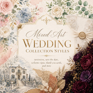 Convite Casamento Romântico Botânico Vintage Fusão