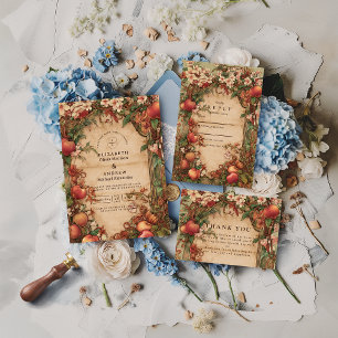 Cartão De Agradecimento Casamento Botânico do Pomar Fresco