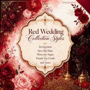 Convite Casamento Floral Vermelho Burgundy Elegante 