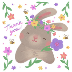 Convite Ilustração de coelho bonito