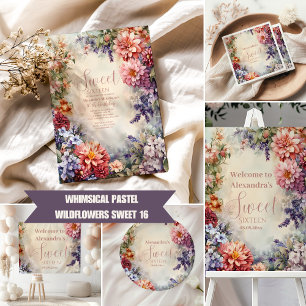 Prato De Papel Pastel Selvagens Whimsical Sweet 16