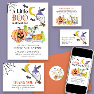 Adesivo Redondo Fantasma e Poção Mágica do Chá de fraldas de Hallo