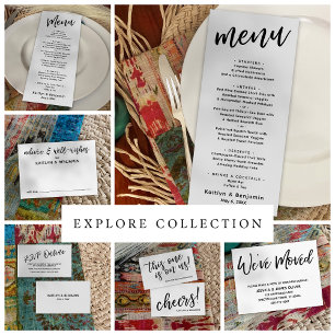 Tíquetes de Típografia de Script Casual Moderno