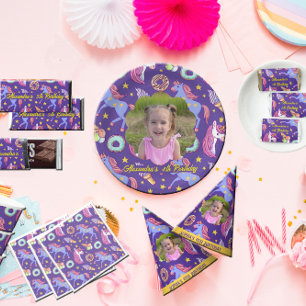 Adesivo Redondo Cortar Unicórnios de Foto Personalizados, Rosquinh