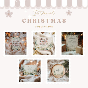 Cartão De Festividades Foto Elegante White Poinsettia Natal