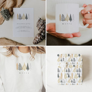 convite de festas de natal minimalista moderno