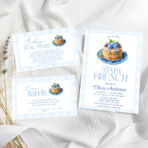 Cartão De Informações Blueberry Pancake Baby Brunch Livros Para Bebê