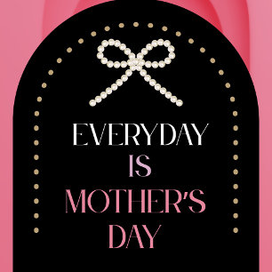De Agradecimento Cartão Feliz Dia das Mães Rosa Dourado Preto