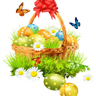 Adesivo Redondo Feriado do felz pascoa Trendy Bunny Floral