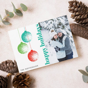 Convite Festa de Férias do Enfeites de natal Elegante