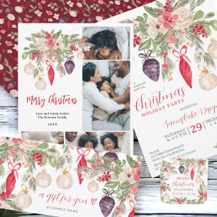 Adesivo Quadrado Pinheira floral Elegante, cor de água floral, Nata