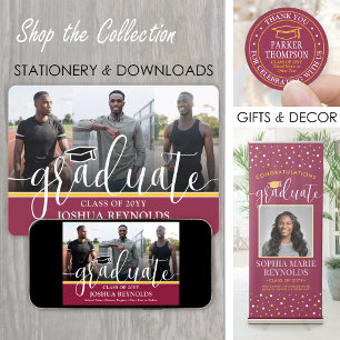 Anúncio Roteiro Moderno Bege e Dourado 4 Fotos Formatura