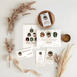 Cartão De Visita Foto de Influenciador de Mídia Social com Estampa 