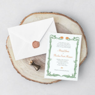 Convite Art Nouveau Tulips