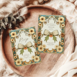 Reserve A Data Chic Vintage Floral Art Nouveau Casamento