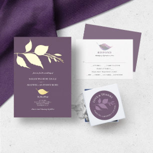 RSVP de Escolha de Refeições Roxo Simples