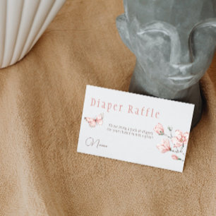 Convite Elegante Blush Pink Butterfly Kiss Floral Tea Part