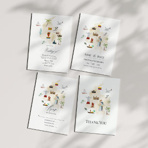 Convite Casamento de Destino em Cartagena Colômbia