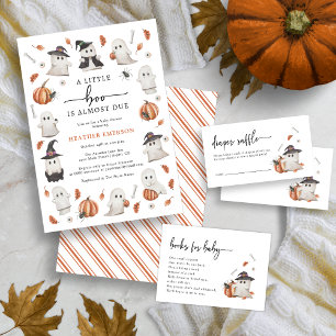 Cartão De Informações Livros de Halloween para Bebê