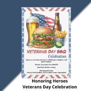 Convite Homenageando Heróis   Tributo ao Dia dos Veteranos
