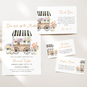 Convite Fresco Do Chá de panela Floral Do Mercado