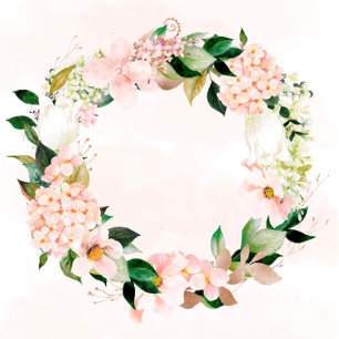 Conjuntos de Chás de Casais Hydrangeas Peach e Cre