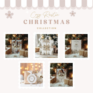 Convite Festa de Natal Russo Cozy Azul