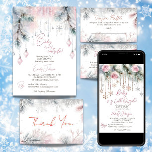 Convite Querida, está frio fora do pastel do chá de fralda