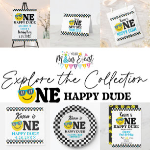 Adesivo Redondo Um primeiro aniversario Feliz de Aniversário