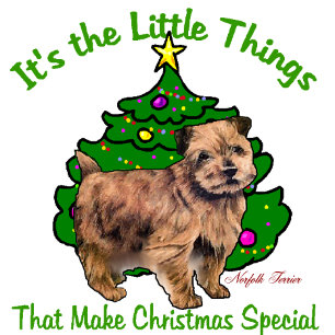 Cartão De Festividades Presentes de Natal Norfolk Terrier