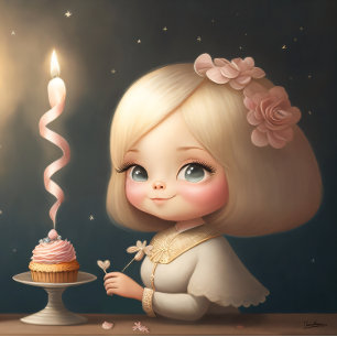 Convite Magnético Parabéns, garota 01