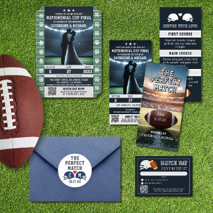 Adesivo Redondo O Monograma do Casamento de Futebol de Combate Per