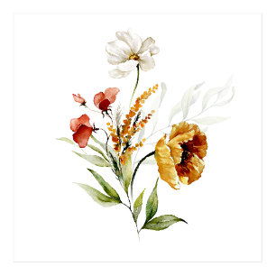 Dutch Watercolor Floral Salvar o Anúncio da Data