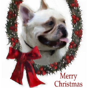 Cartão De Festividades Presentes de Natal para Bulldog Francês