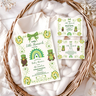 Cartão De Informações Rapfle de Shamrock, uma fralda bonita