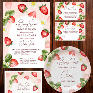 Cartão De Informações Fava de fralda de morango